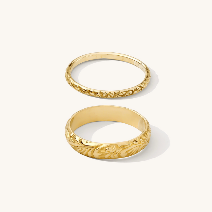 Floral Rings Set