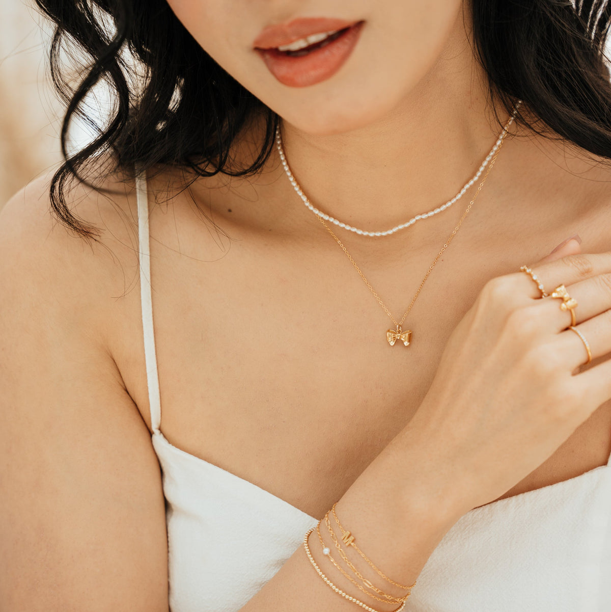 Ribbon Bow Necklace