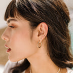 Triple CZ Stud Earrings