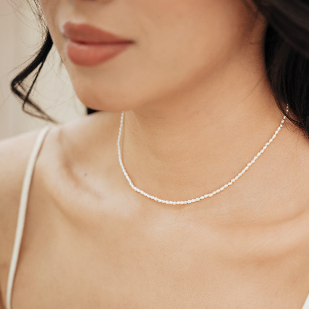 Dainty Pearl Strand Necklace