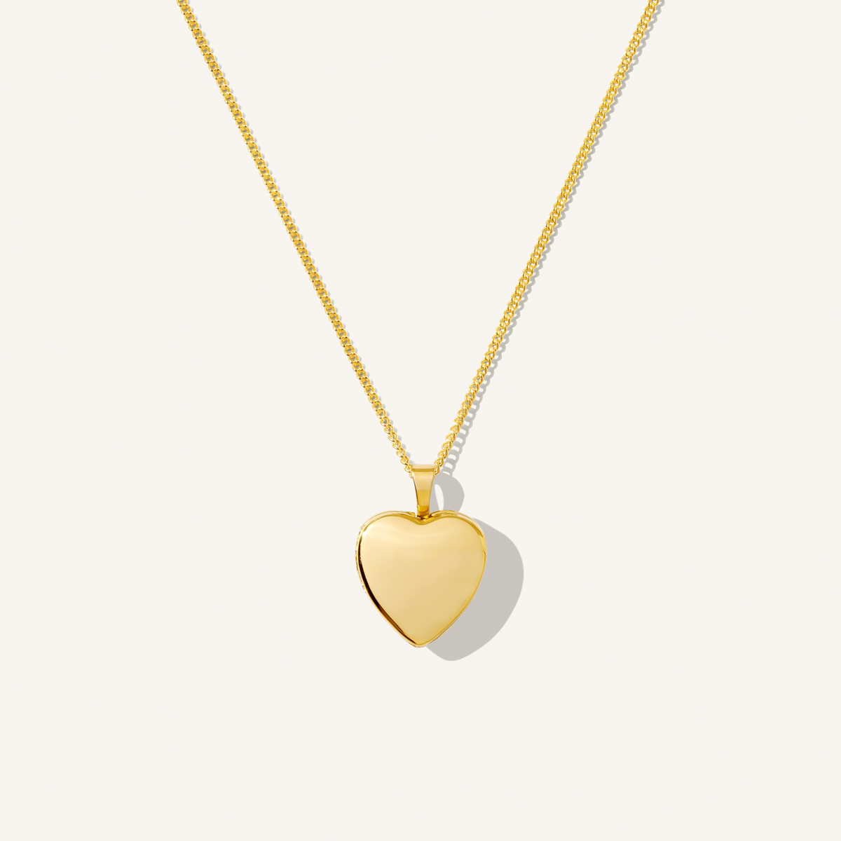 Heart Locket Necklace (Matte Back)