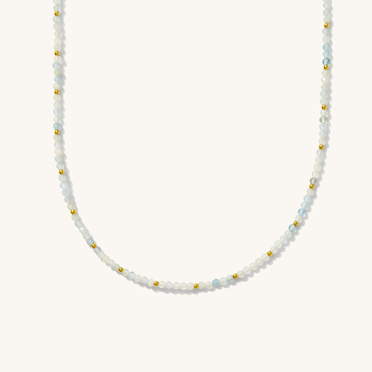 Aquamarine Bead Necklace