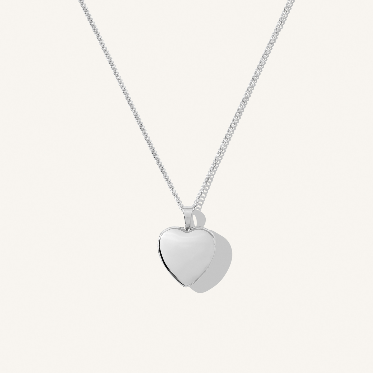 Heart Locket Necklace (Matte Back)