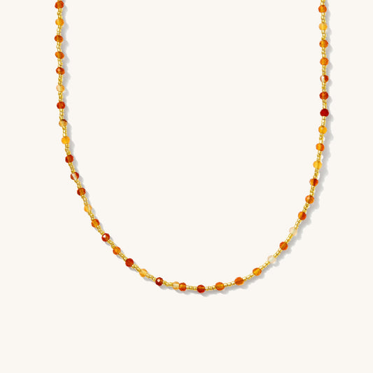 Red Agate Bead Necklace