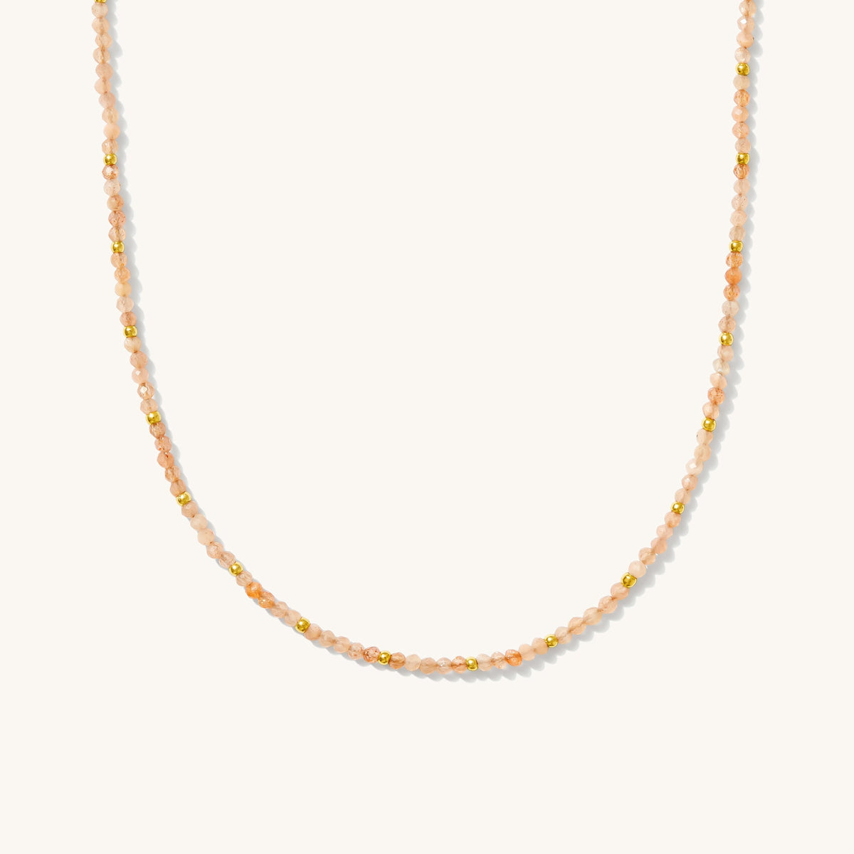 Sunstone Bead Necklace