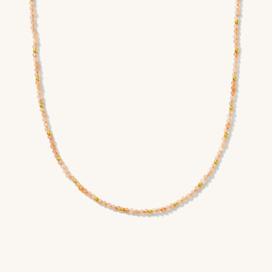 Sunstone Bead Necklace