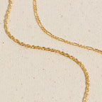 Dainty Figaro Chain Necklace - 14k Solid Gold (PRE-ORDER)