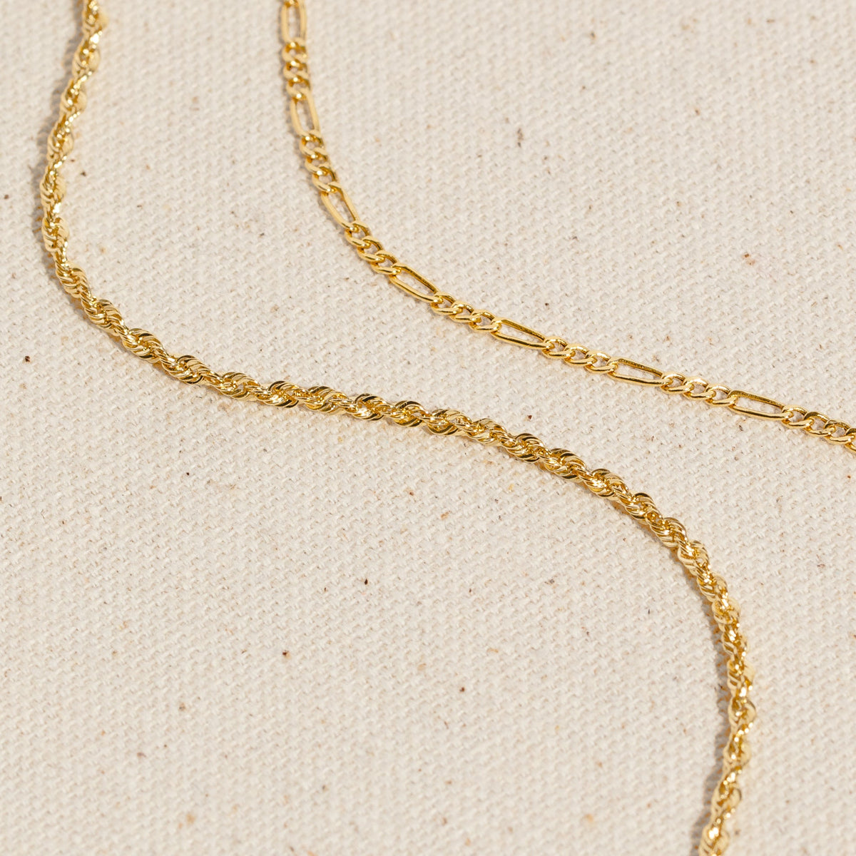 Dainty Figaro Chain Necklace - 14k Solid Gold (PRE-ORDER)