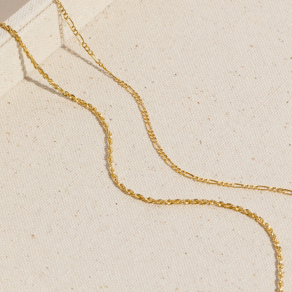 French Rope Necklace - 14k Solid Gold