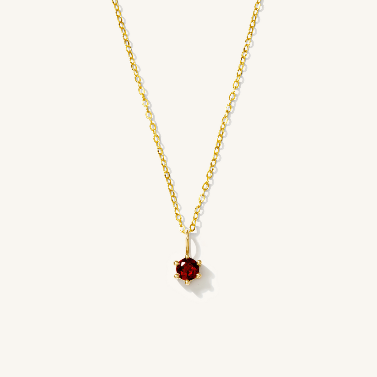 14k Birthstone Charm Necklace