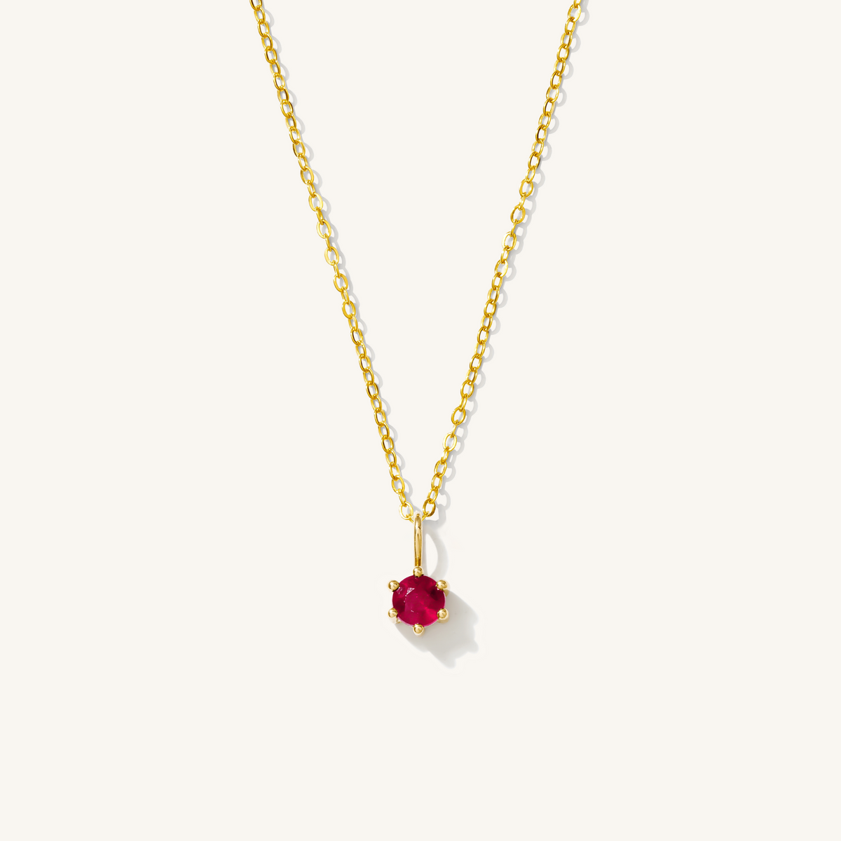 14k Birthstone Charm Necklace