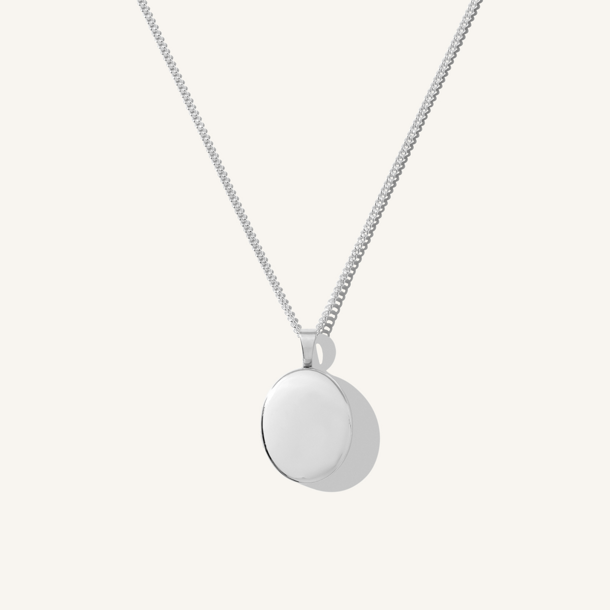 Oval Locket Necklace (Matte Back)