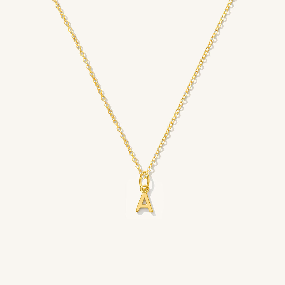 Tiny Hanging Initial Necklace