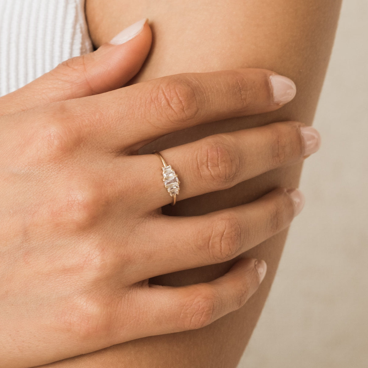 Baguette Cluster Ring