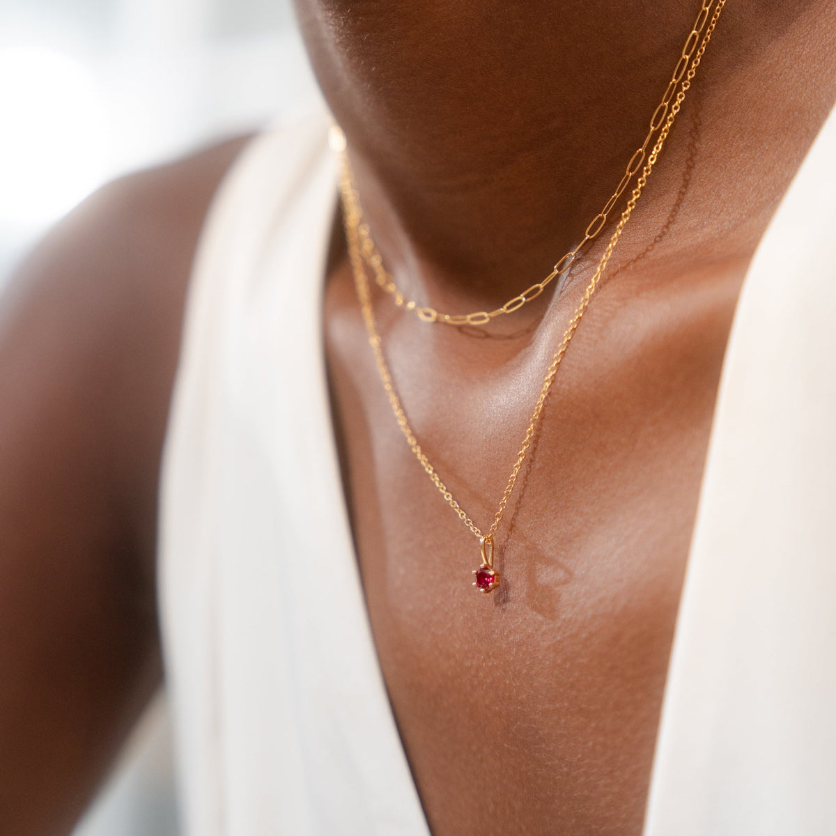 Garnet Charm (January Birthstone)
