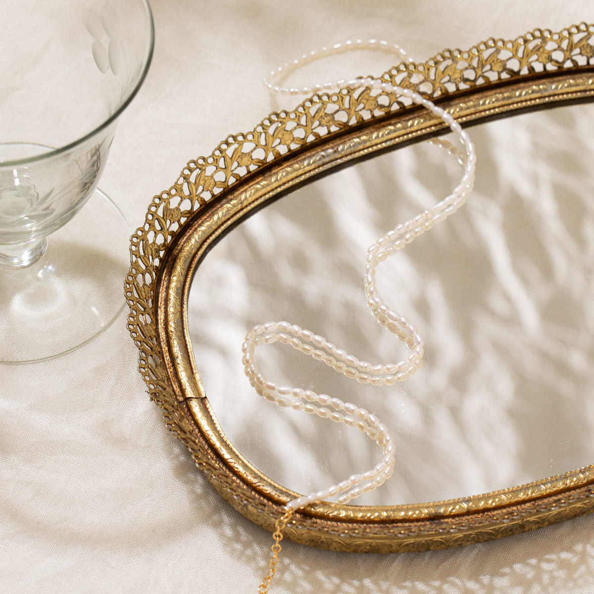 Dainty Pearl Strand Necklace