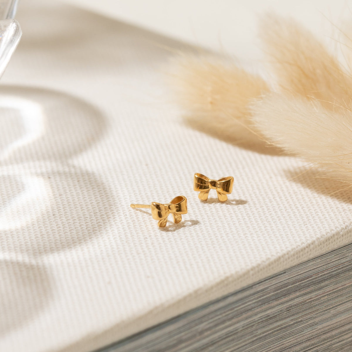 Ribbon Bow Stud Earrings
