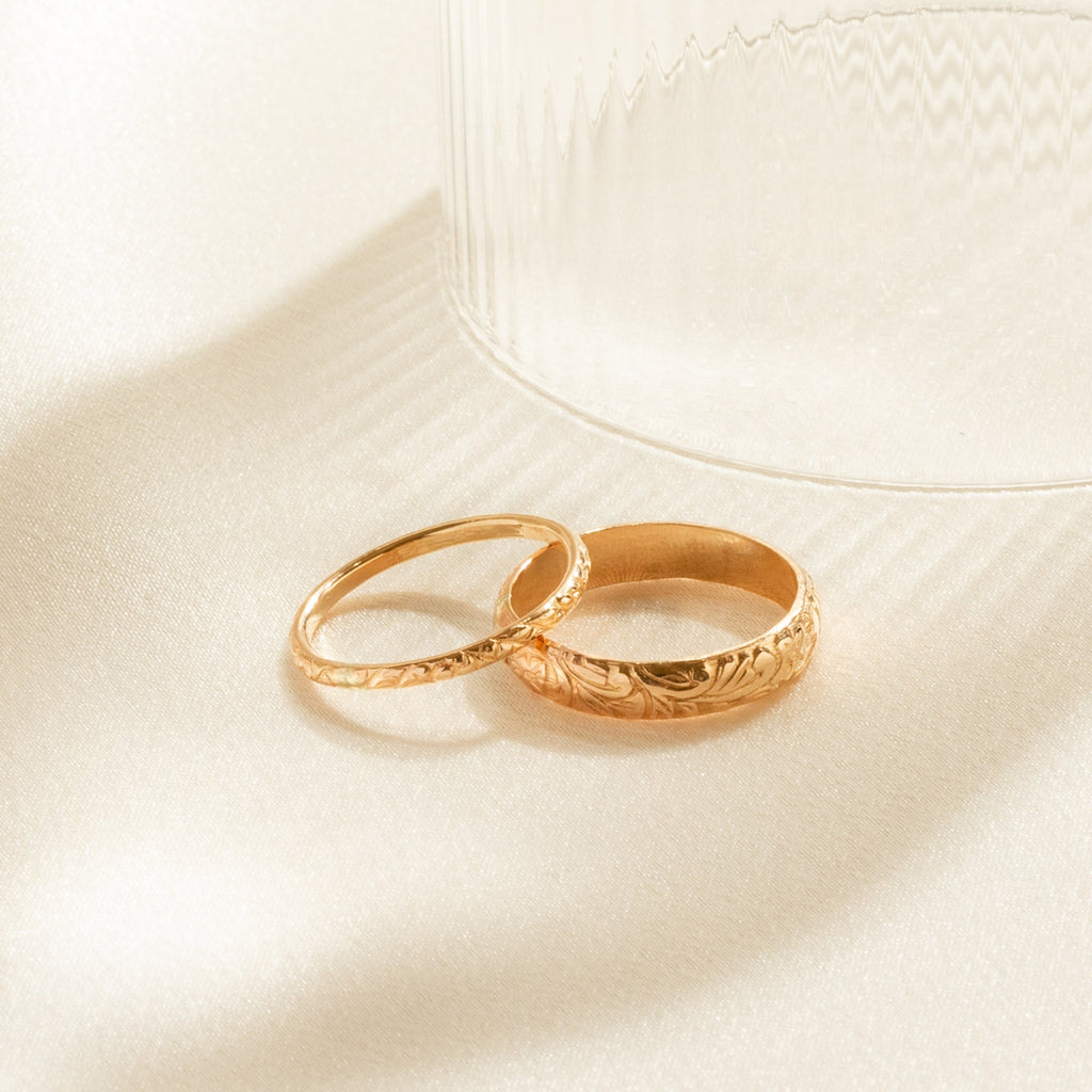 Thick Flower Band Ring