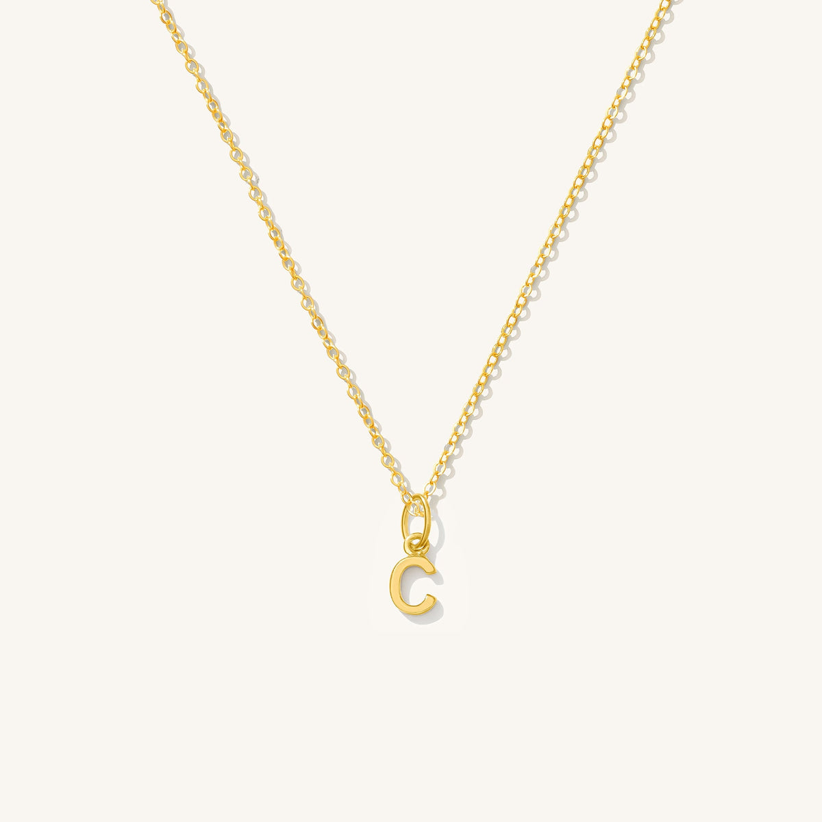 Tiny Hanging Initial Necklace