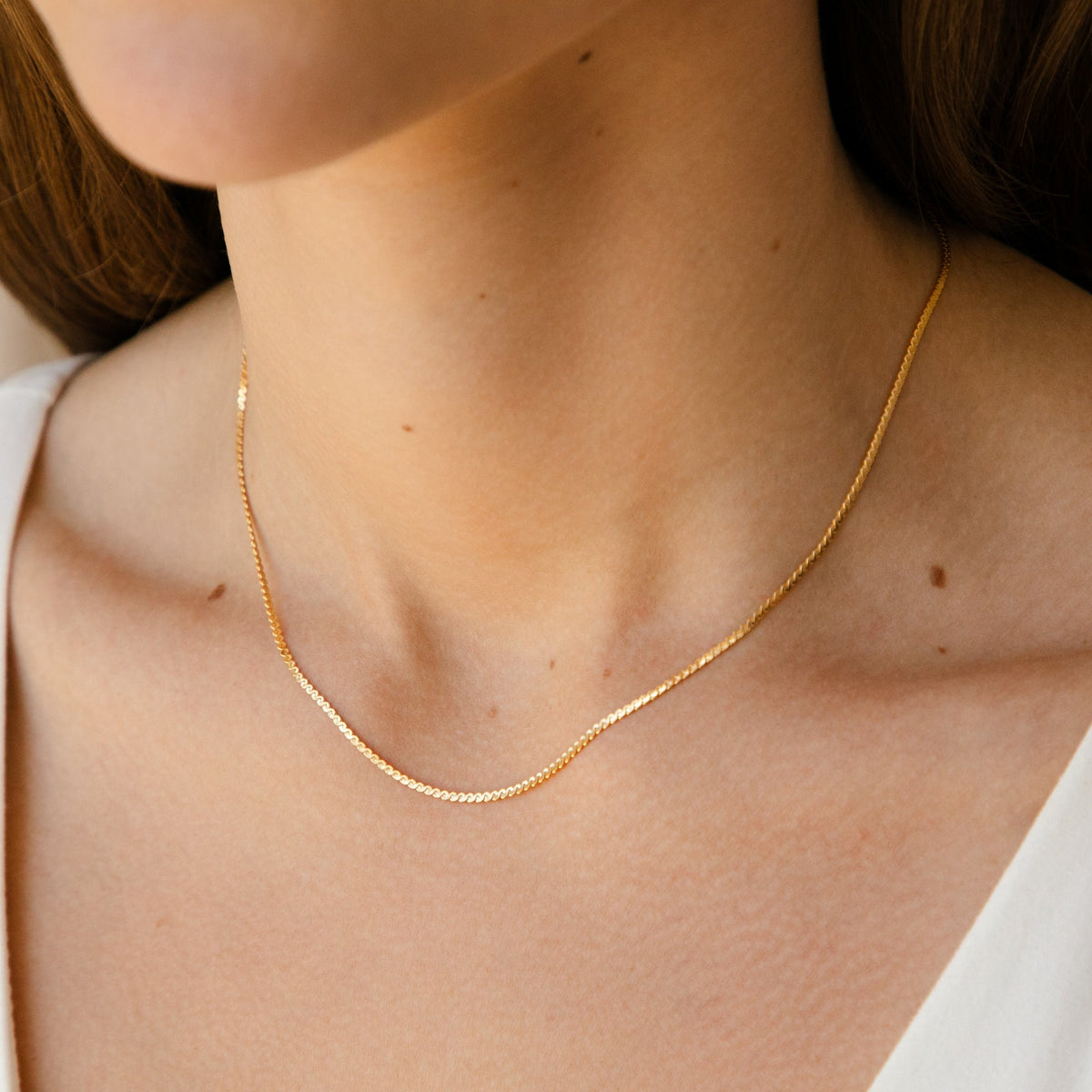 Dainty Serpentine Chain Necklace