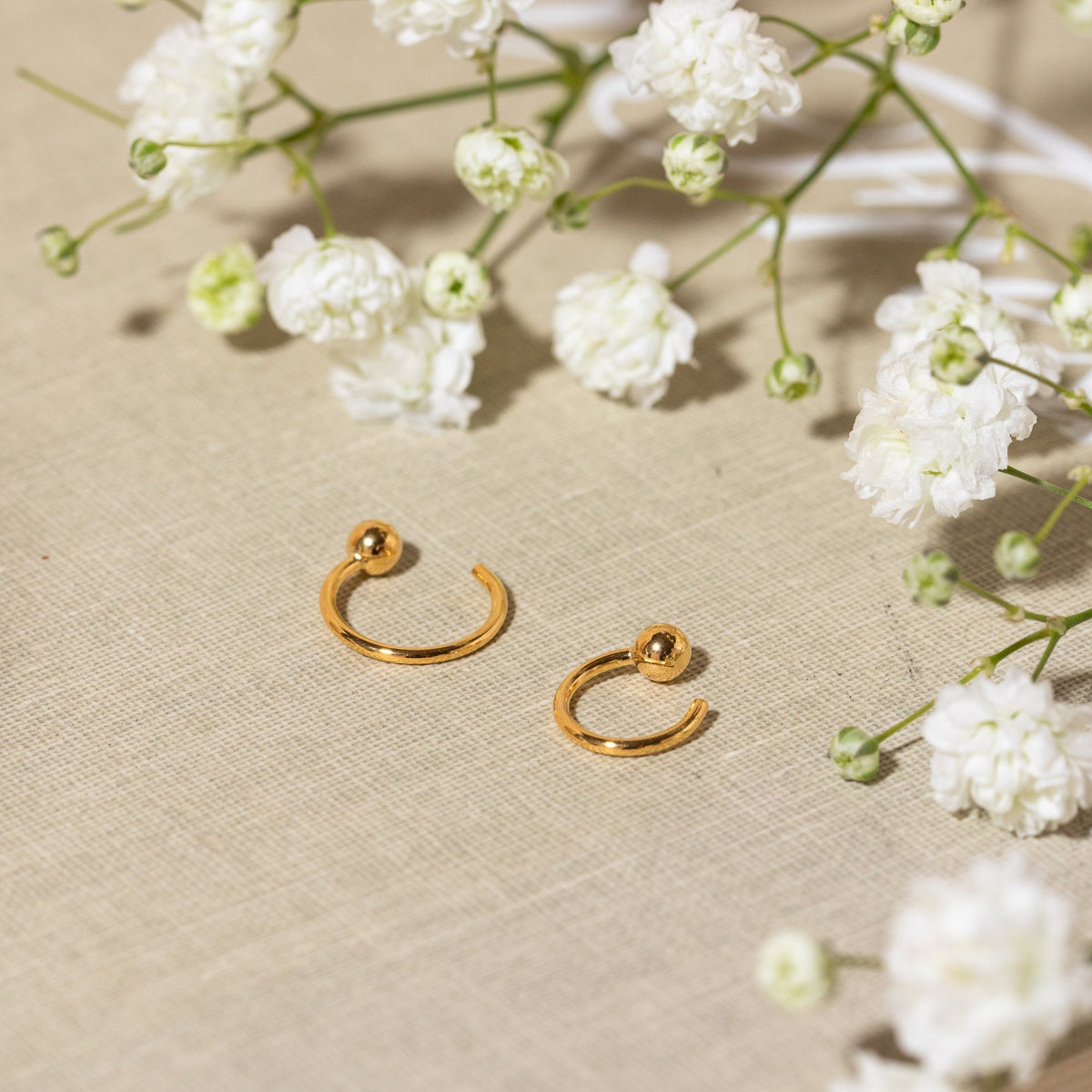 Ball Claw Hoop Earring