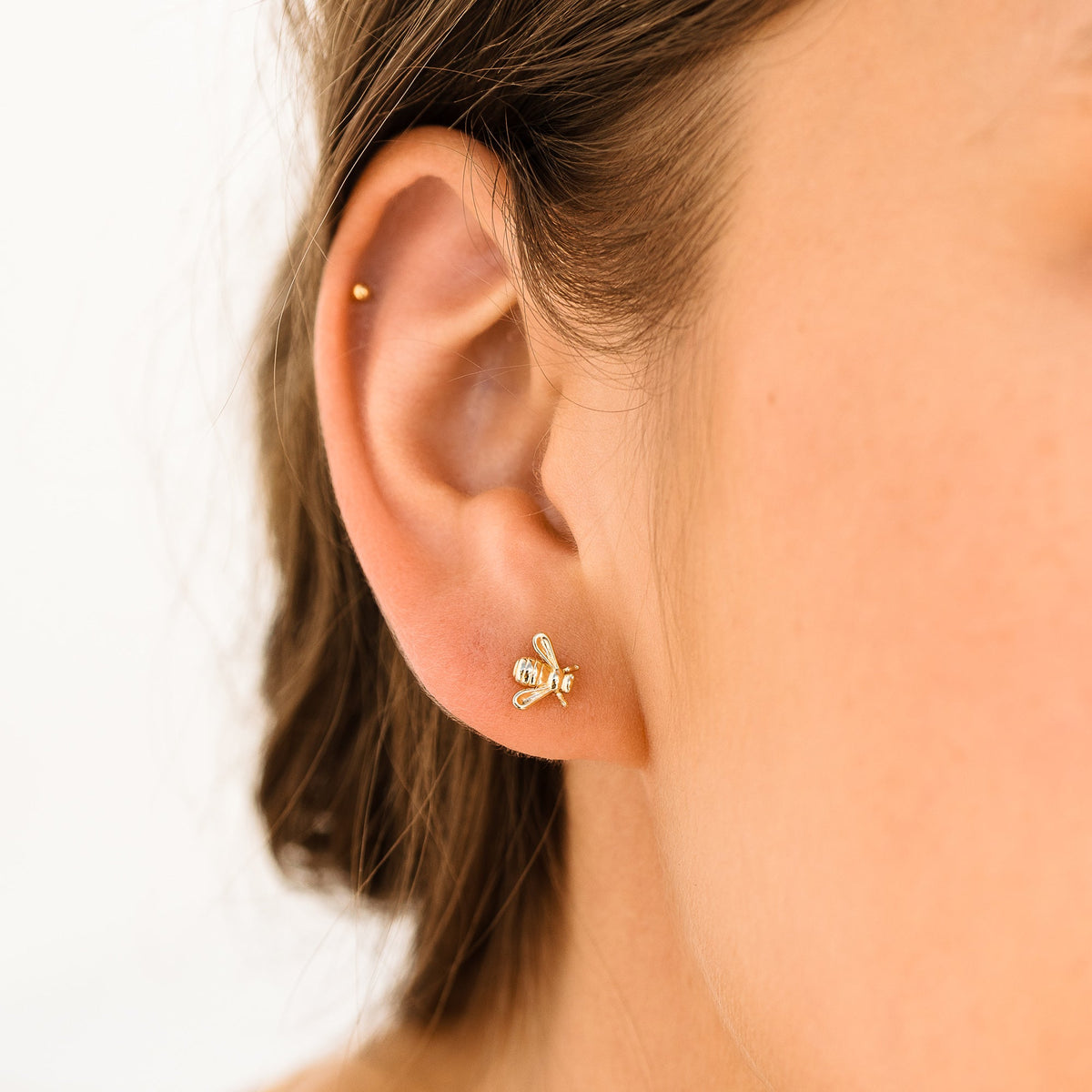 Bee Screwback Stud Earrings