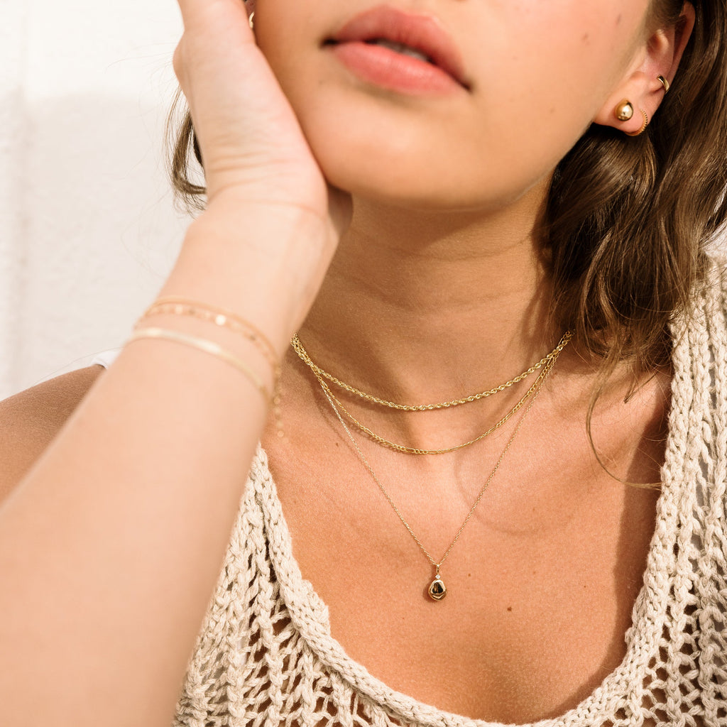 French Rope Necklace - 14k Solid Gold