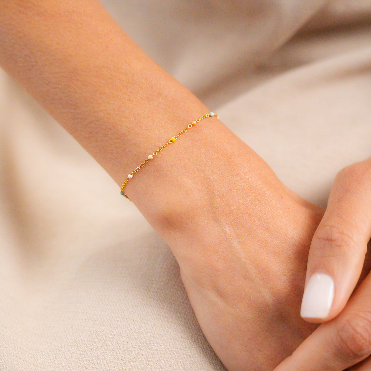 Dainty Pastel Enamel Bracelet