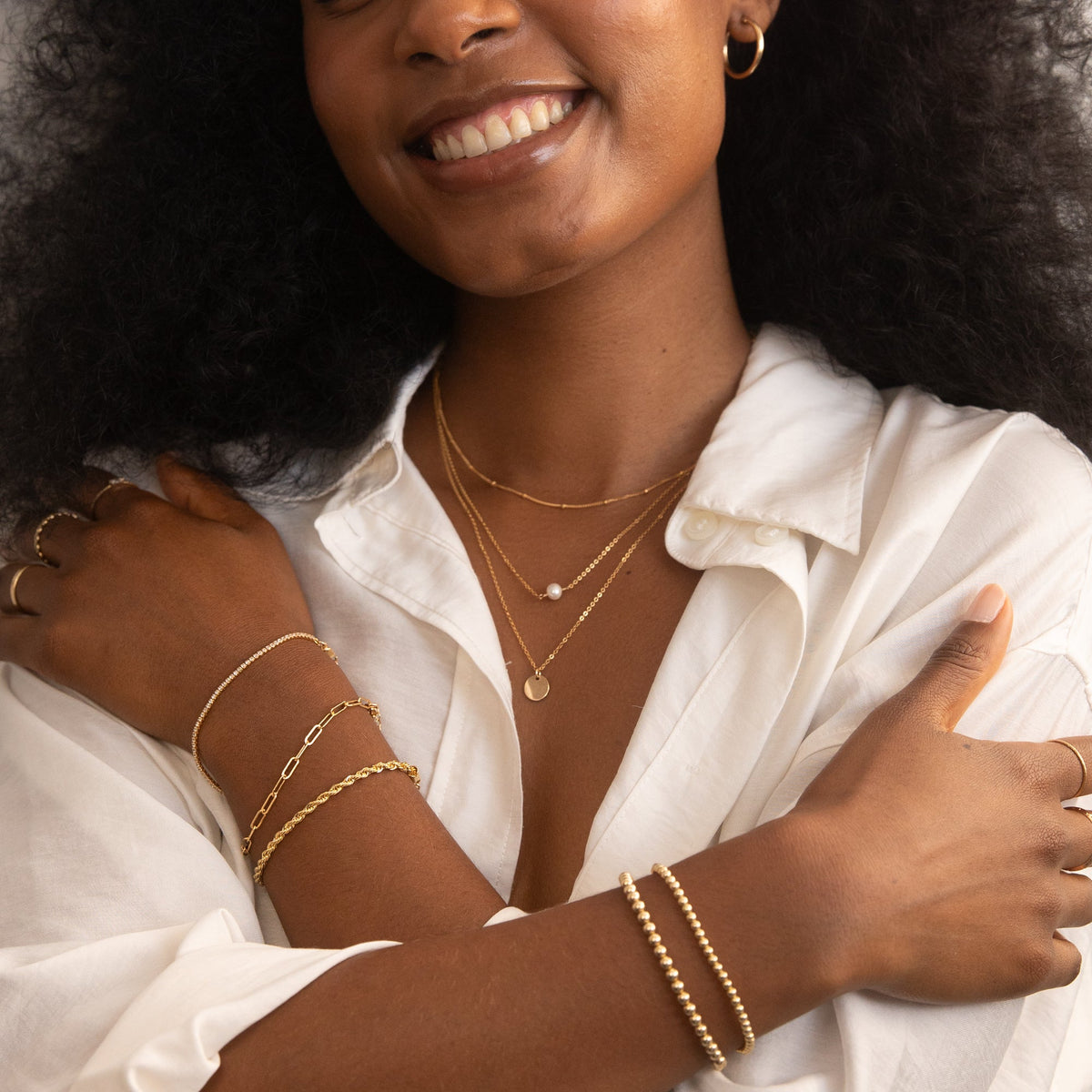Satellite & Coin Necklace Set