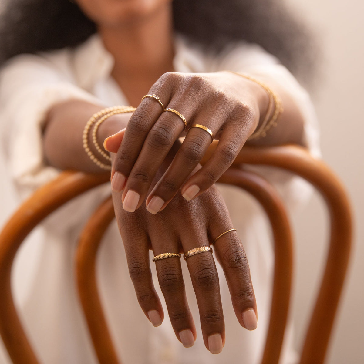 Thick Flower Band Ring