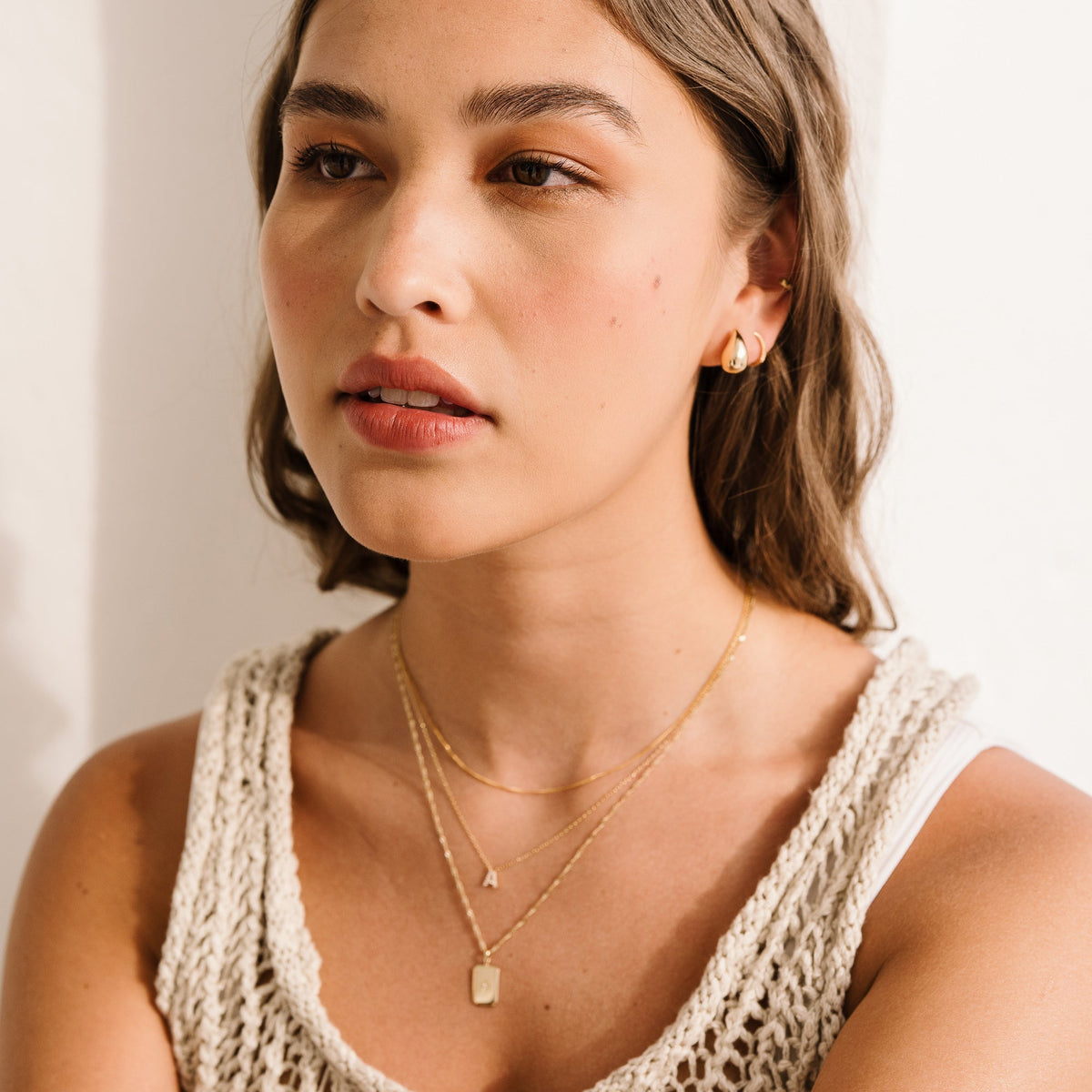 Ribbed Huggie Hoop Earrings - 14k Solid Gold