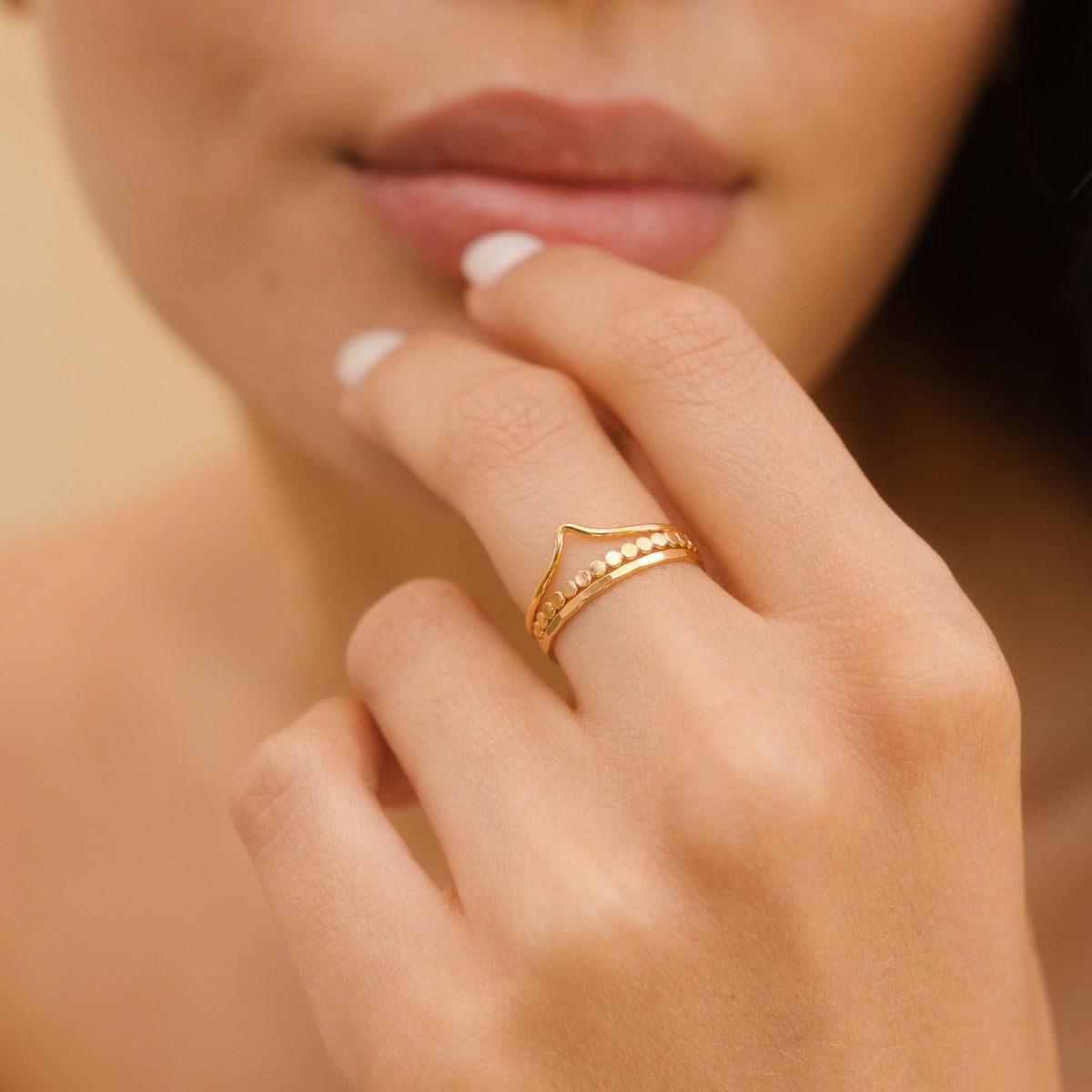 Textured Stacking Ring Set