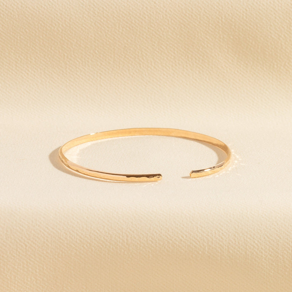 Dainty Hammered Cuff Bracelet