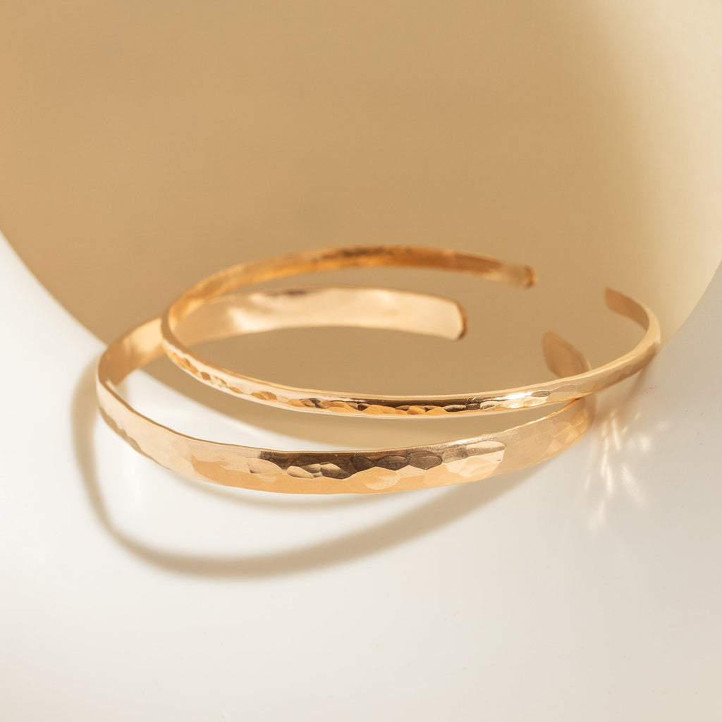 Dainty Hammered Cuff Bracelet