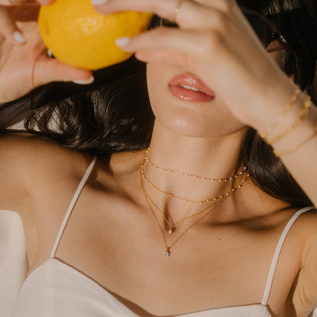 Dainty Enamel Chain Necklace