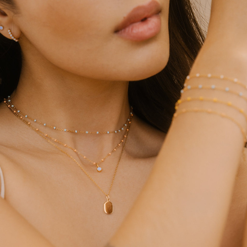 Dainty Enamel Chain Necklace
