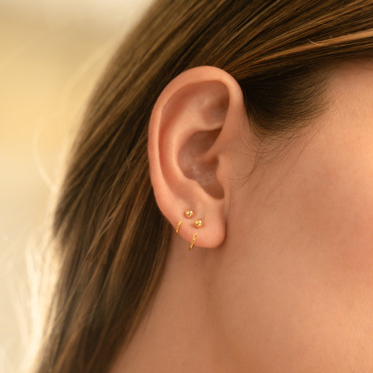 Ball Claw Hoop Earring