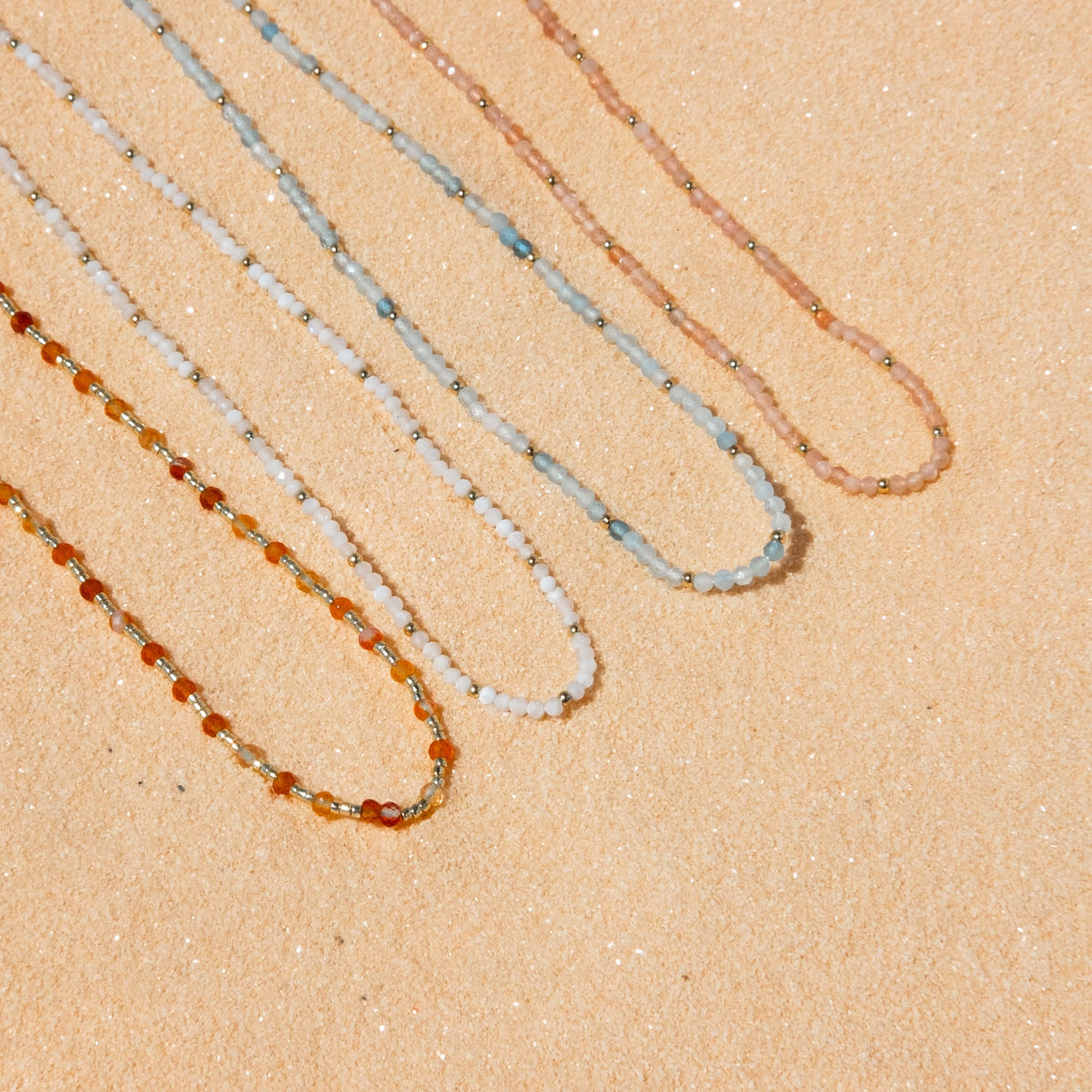Aquamarine Bead Necklace