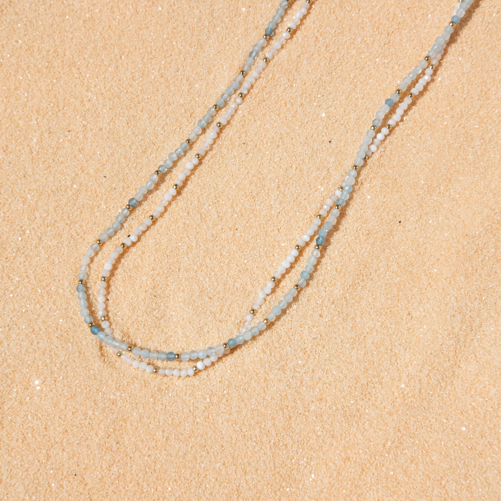 Aquamarine Bead Necklace