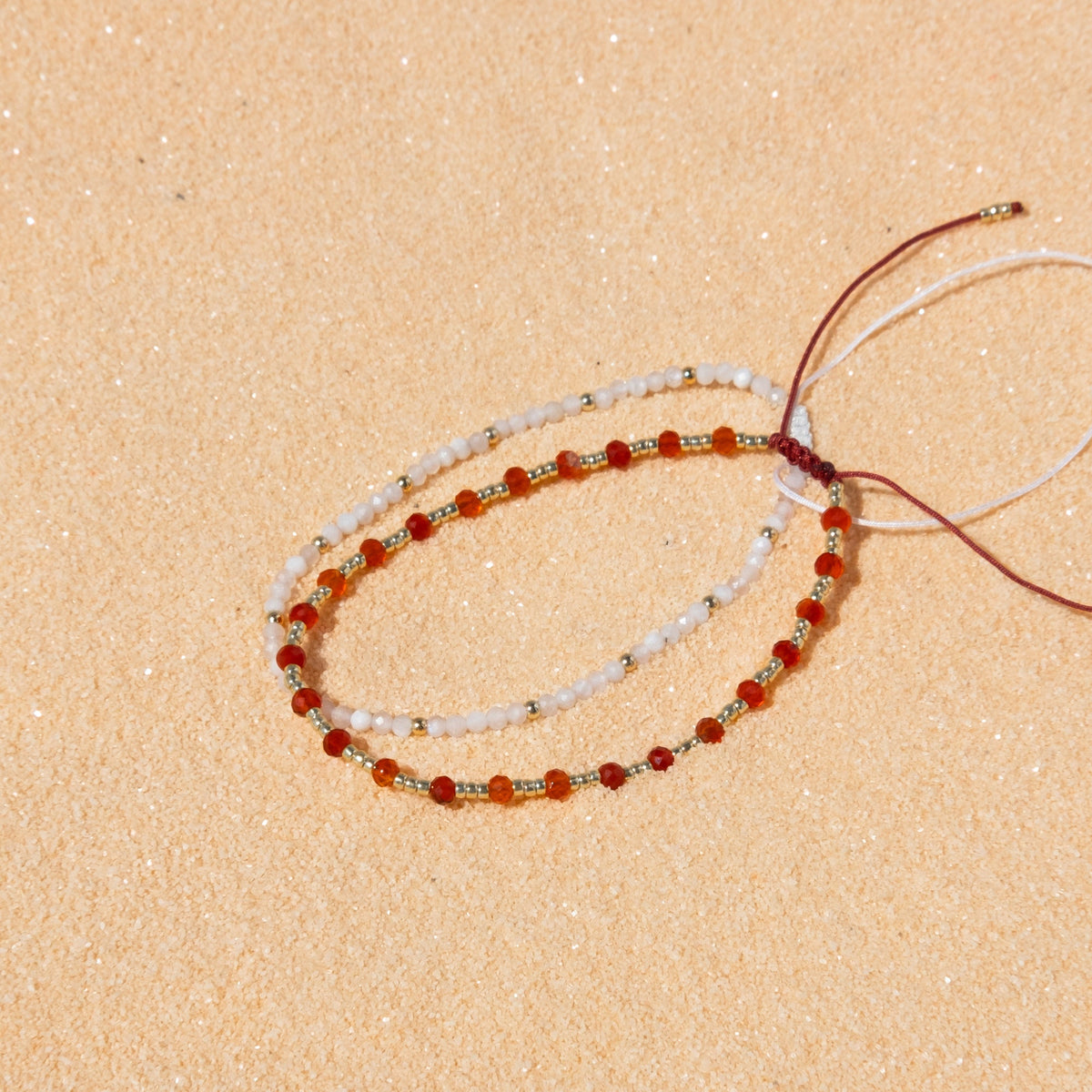 Red Agate Bead Bracelet