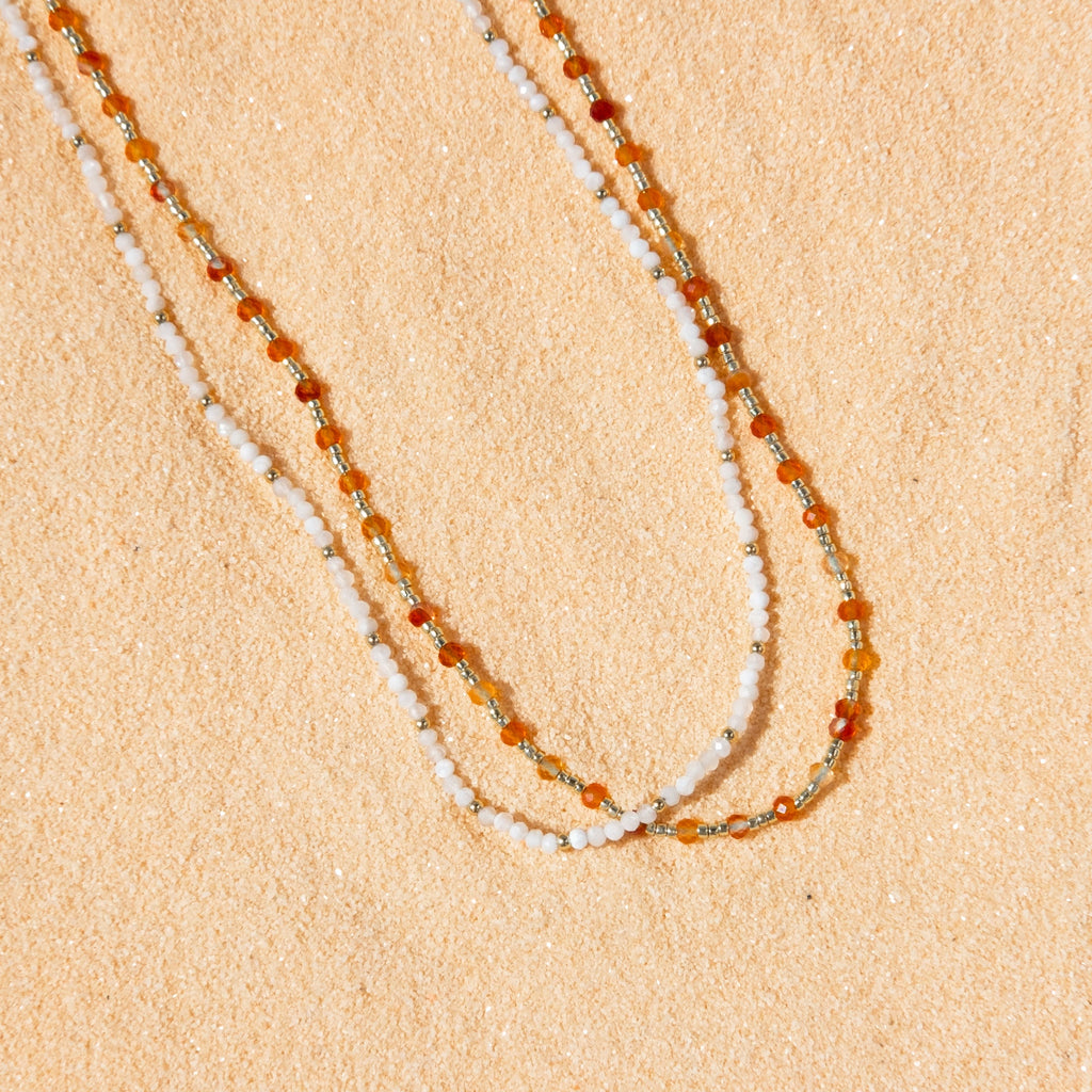 Red Agate Bead Necklace