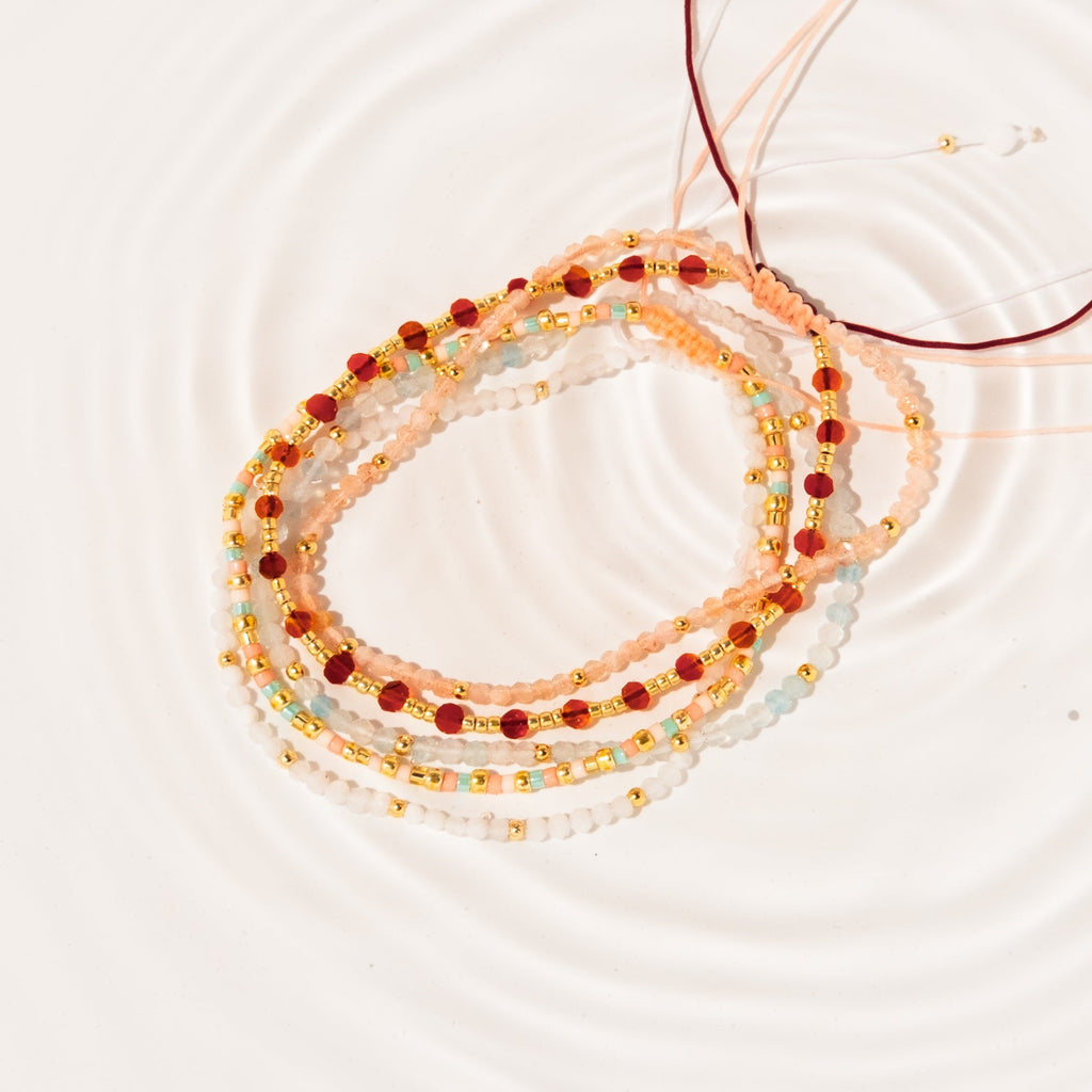 Red Agate Bead Bracelet