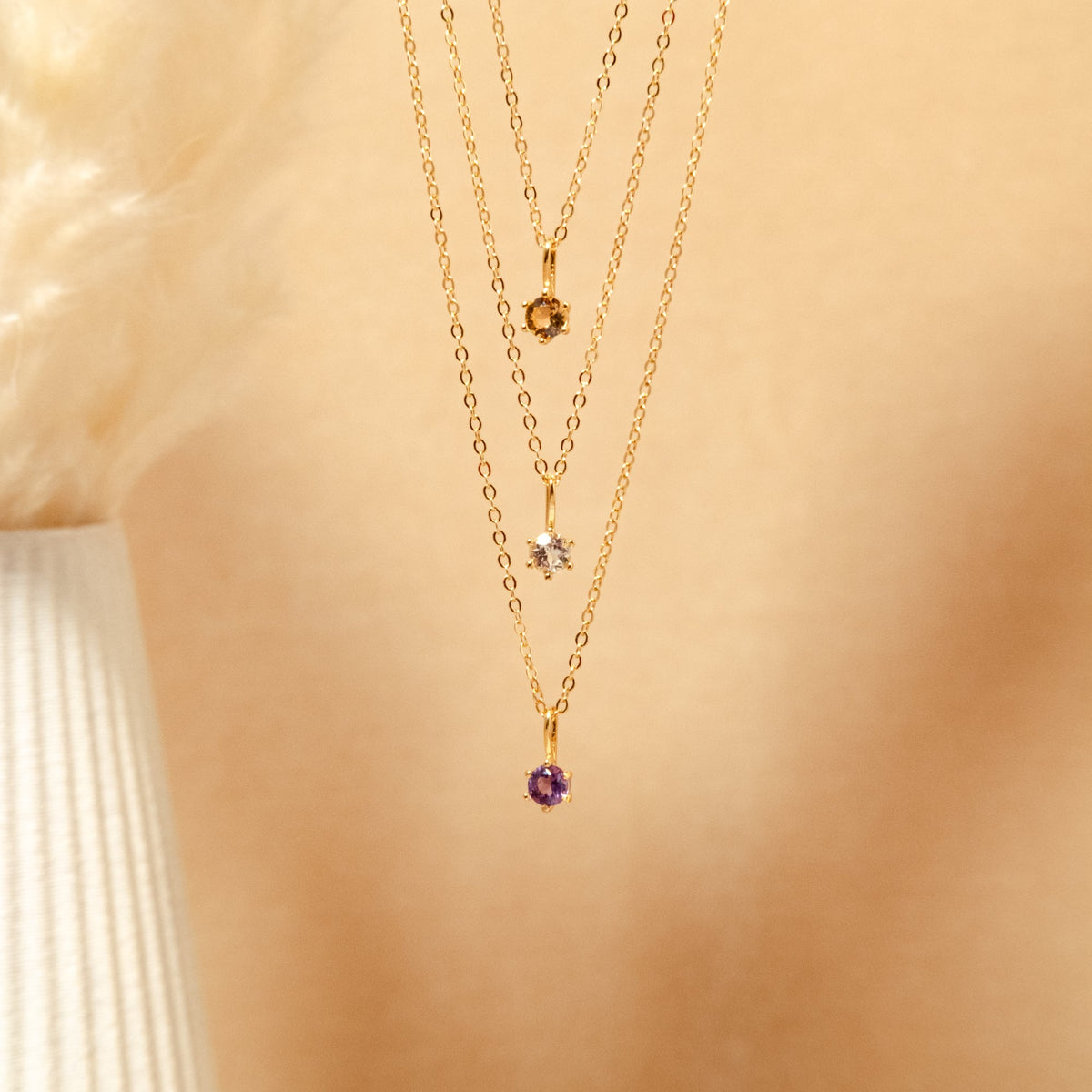 White Topaz Charm (April Birthstone)