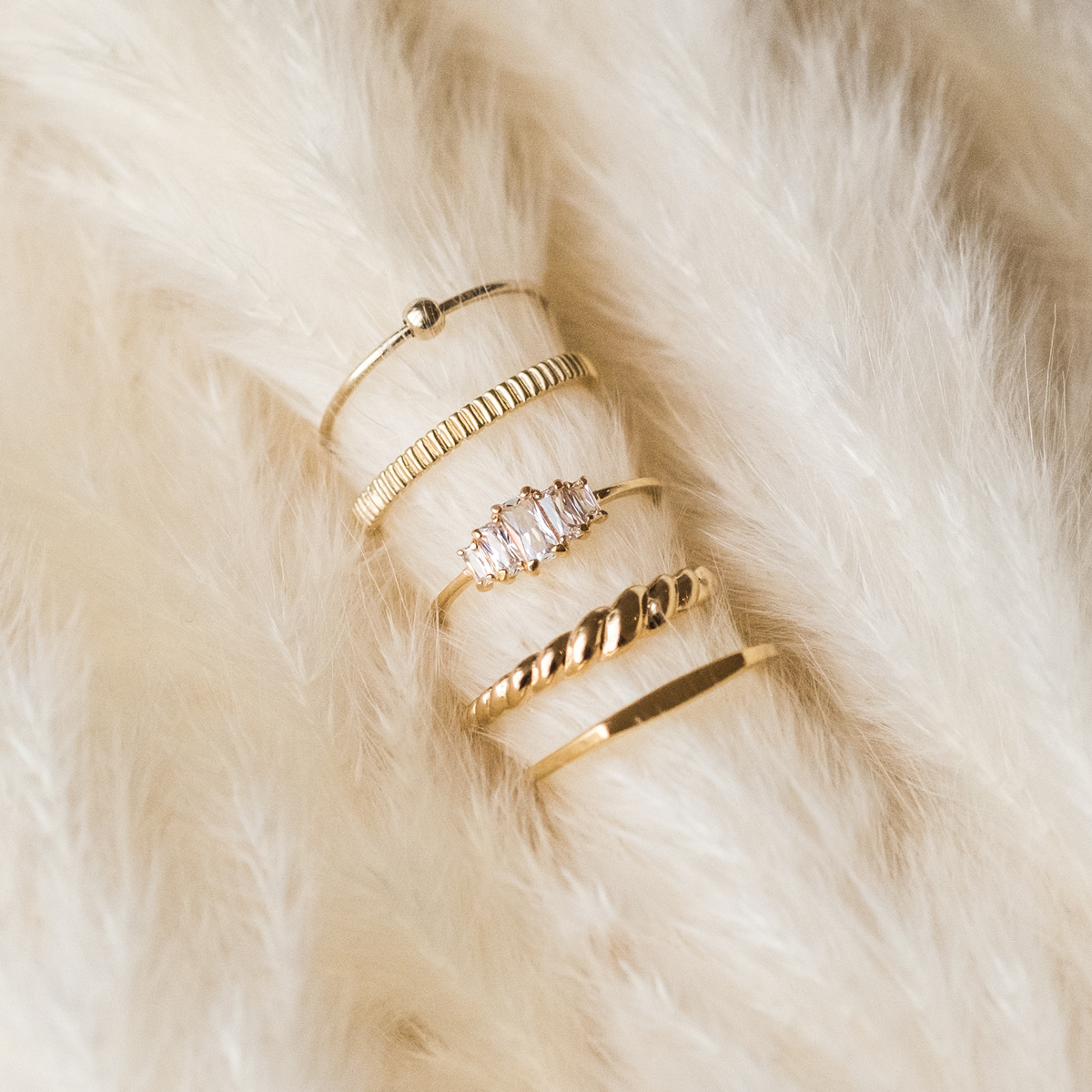 Baguette Cluster Ring