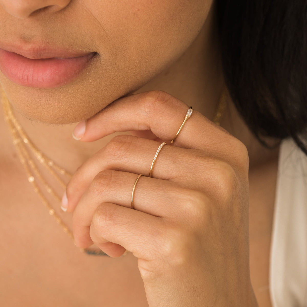 Pavé CZ Stacking Ring