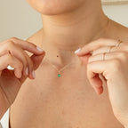 Emerald Charm (May Birthstone) - 14k Solid Gold