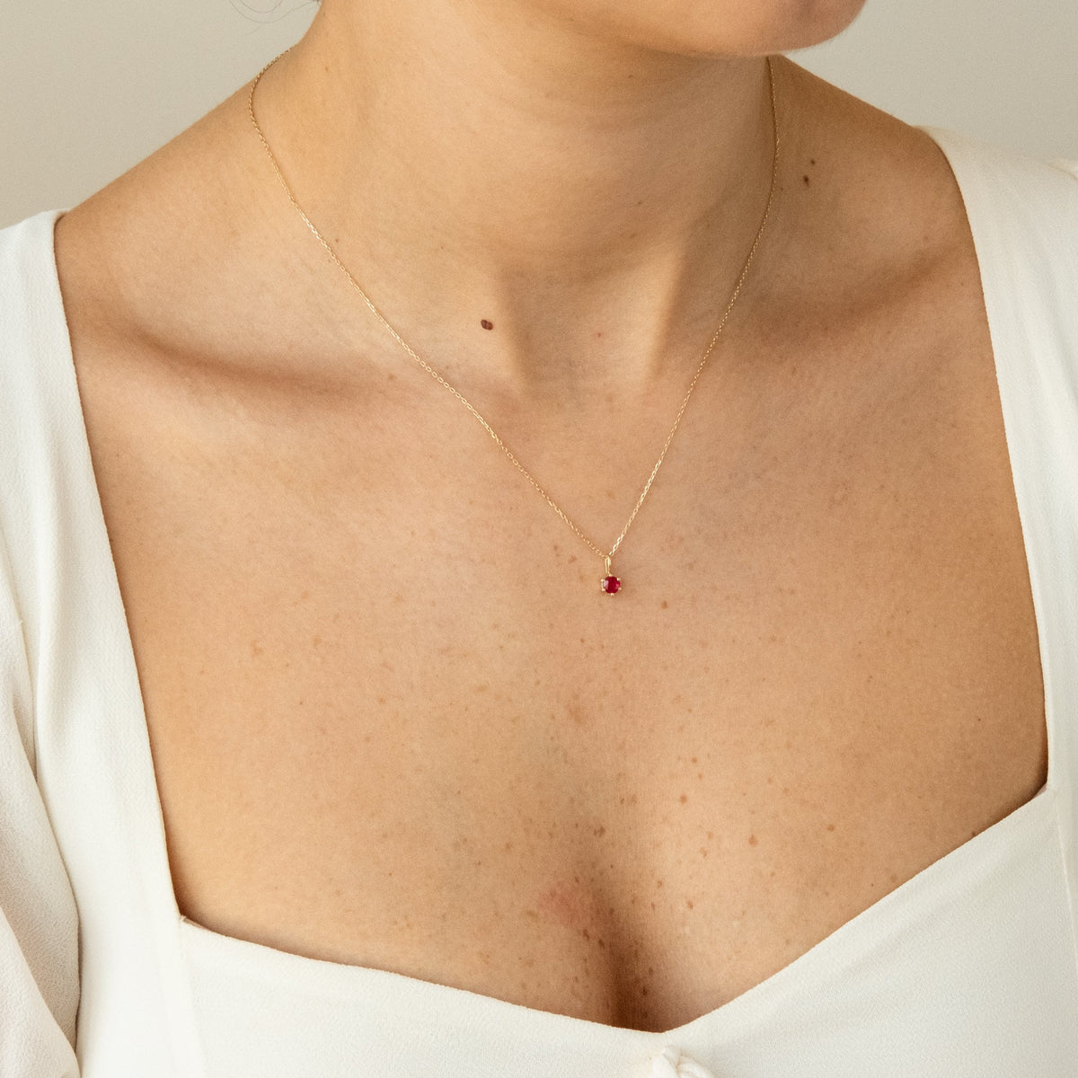 Ruby Charm (July Birthstone) - 14k Solid Gold