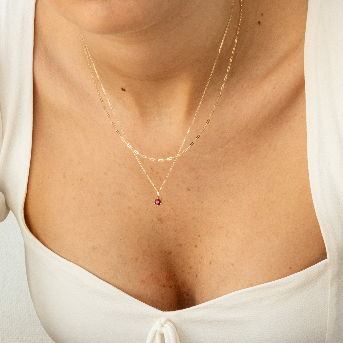 Ruby Charm (July Birthstone) - 14k Solid Gold