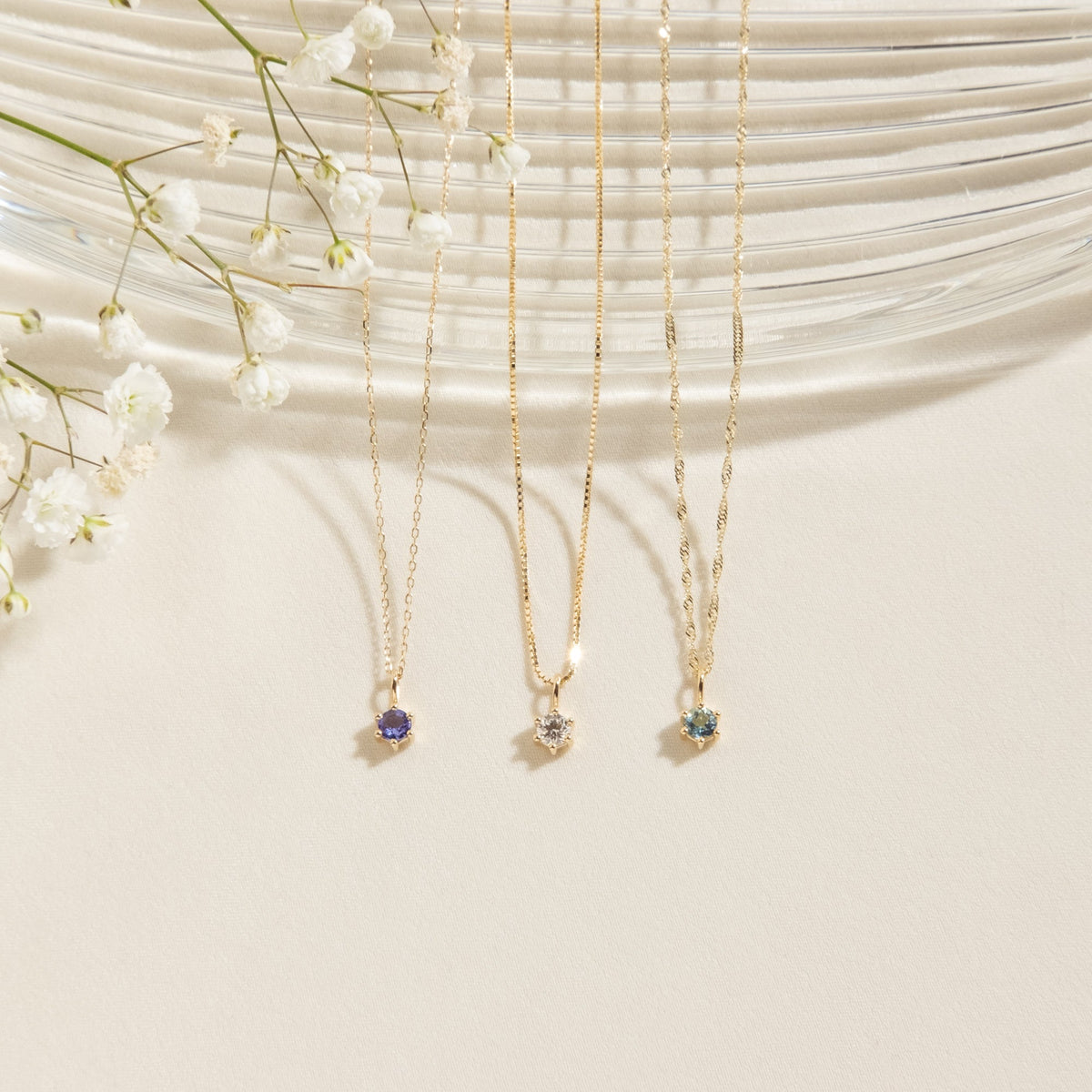 Diamond Charm (April Birthstone) - 14k Solid Gold
