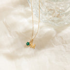 Emerald Charm (May Birthstone) - 14k Solid Gold